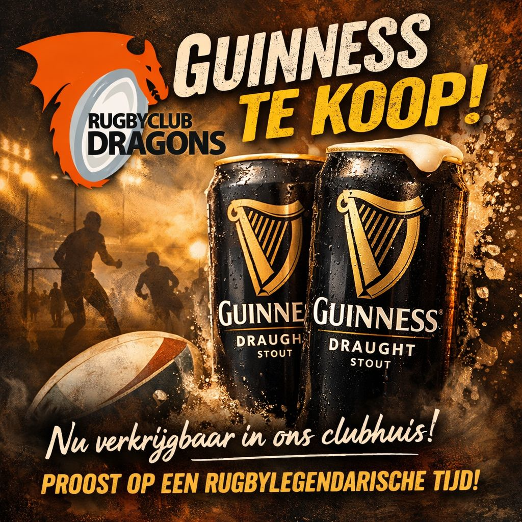 Nu verkrijgbaar in ons clubhuis: Guinness (18+)